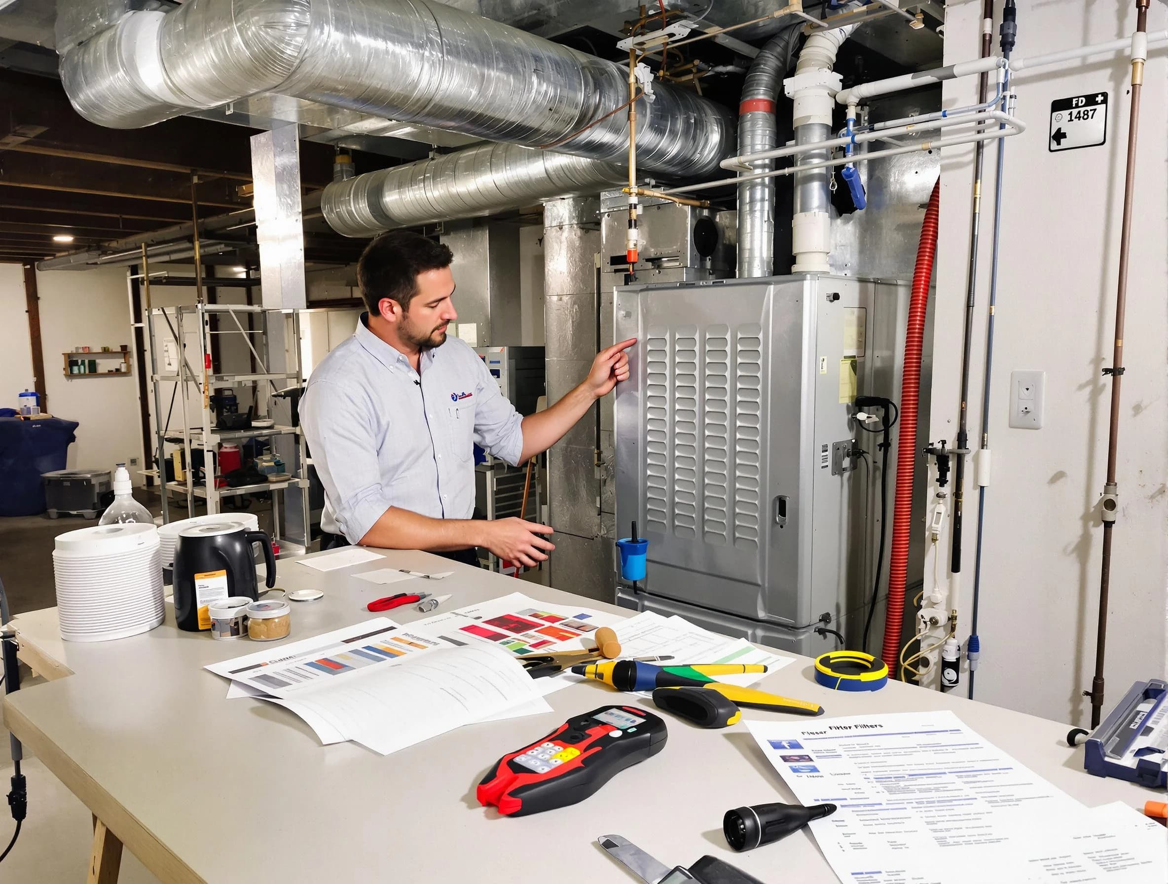 Bensley Air Duct Cleaning inspector conducting detailed filter system evaluation using professional diagnostic tools in Bensley