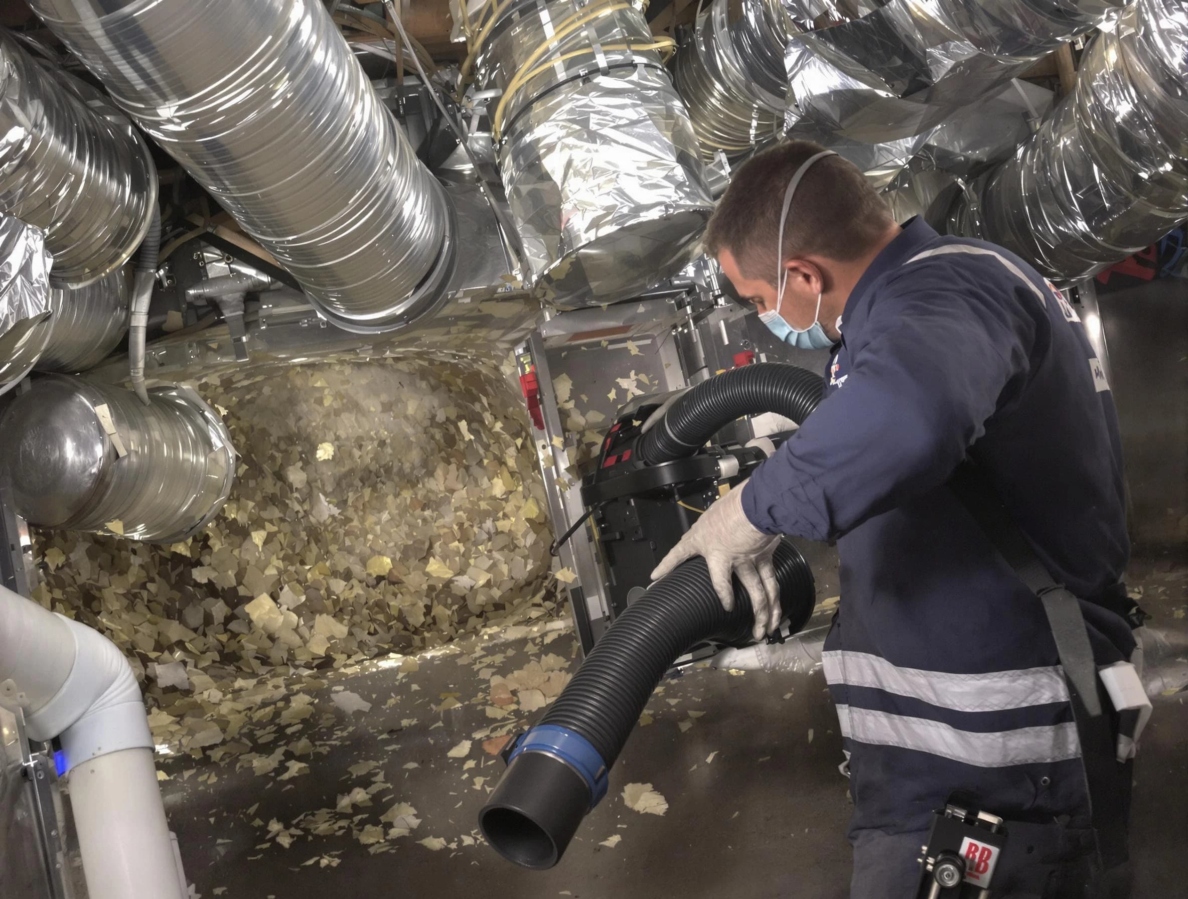 Bensley Air Duct Cleaning specialist operating negative pressure cleaning equipment for thorough duct maintenance in Bensley