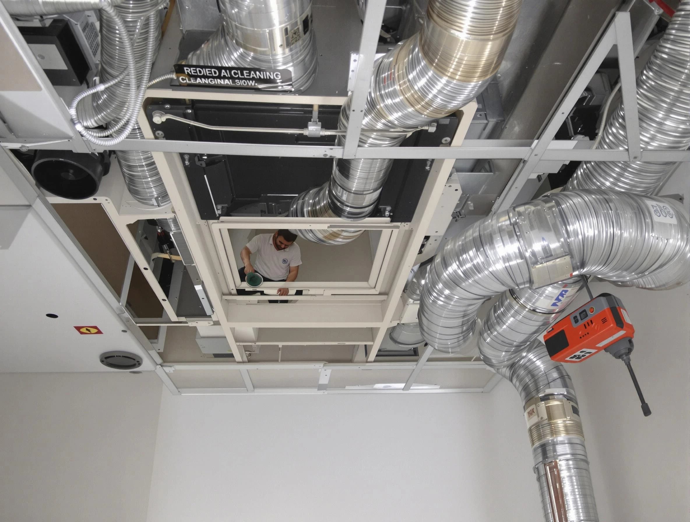 Bensley Air Duct Cleaning technician performing detailed central duct system cleaning in Bensley