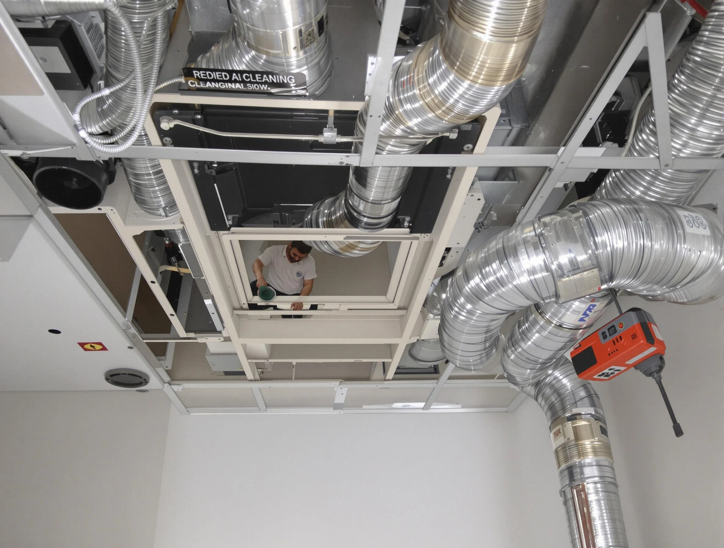 Bensley Air Duct Cleaning technician performing detailed central duct system cleaning in Bensley
